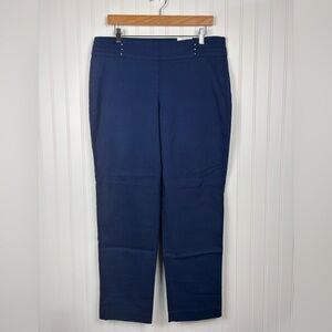 NWT JM Collection Rivet Pant Intrepid Blue Slim Leg Tummy Control Large Short